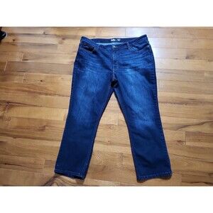 WOMENS LEE REGULAR FIT STRAIGHT LEG MID RISE STRETCH DENIM JEAN SZ 20 PETITE